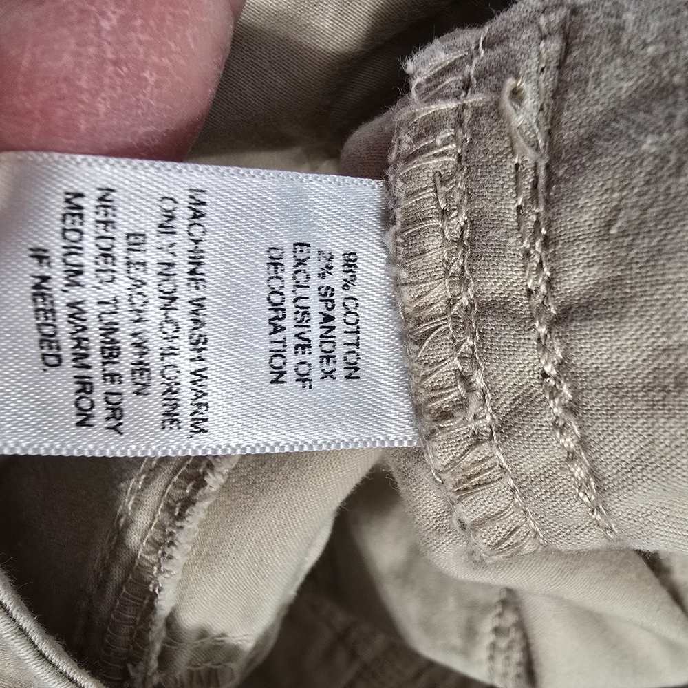White House Black Market Women’s Size 6 Khaki Cargo Mini Skirt Embroidered - Picture 10 of 11